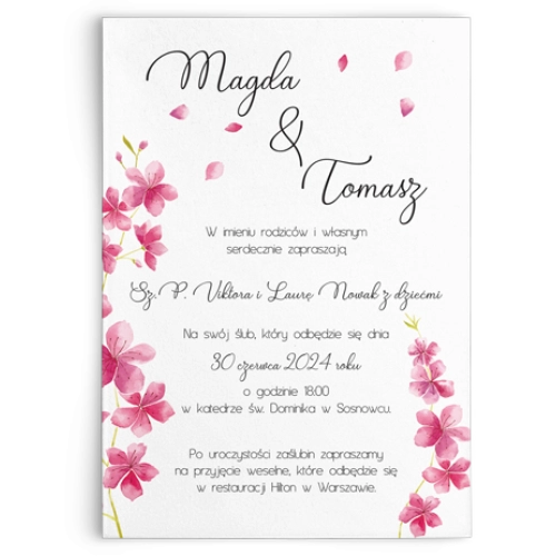 Zaproszenia ślubne Biały Czas - Motyw 3