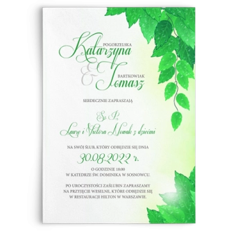 Zaproszenia ślubne About You - Motyw 3