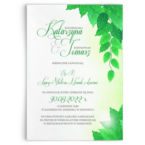 Zaproszenia ślubne About You - Motyw 3