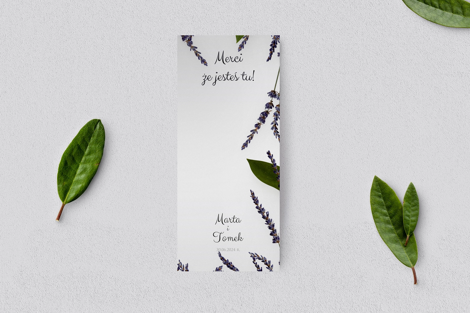 Podziękowanie Merci - Karteczka Soft - Motyw 5