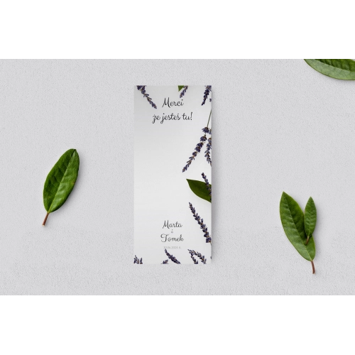 Podziękowanie Merci - Karteczka Soft - Motyw 5