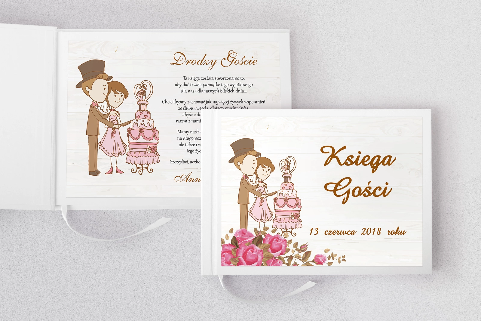 Księga Gości Weselnych Naturalna Miłość Motyw 8