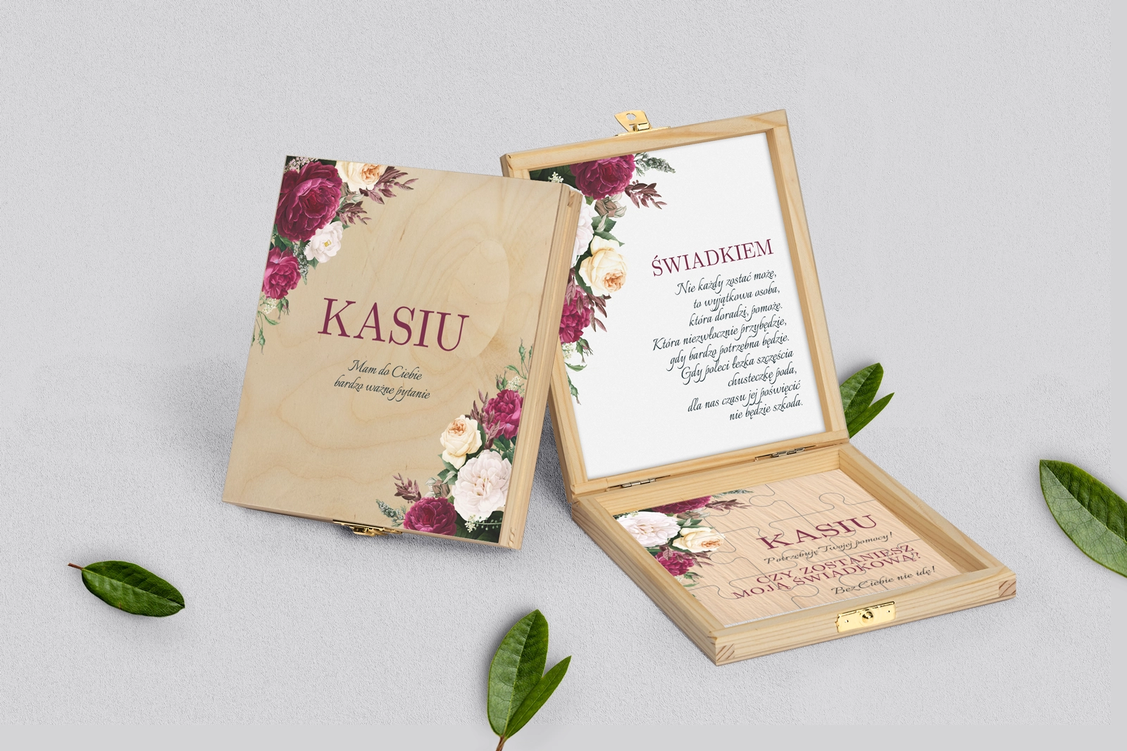 Prośba o świadkowanie - naturalne puzzle Fabello Motyw 1