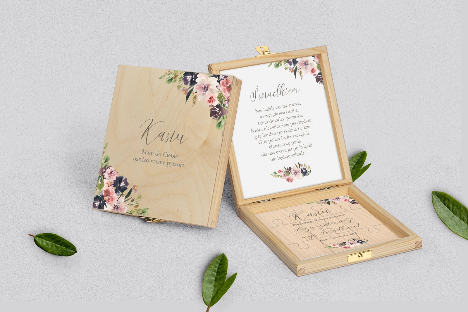 Prośba o świadkowanie - naturalne puzzle Pastelove Motyw 4