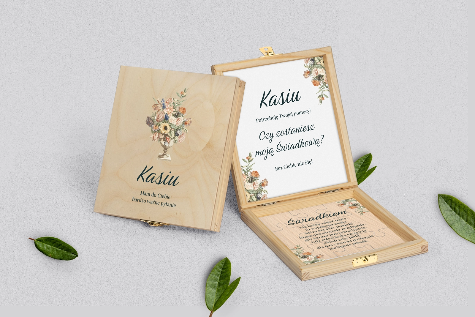 Prośba o świadkowanie - naturalne puzzle Rustic Summer Motyw 2