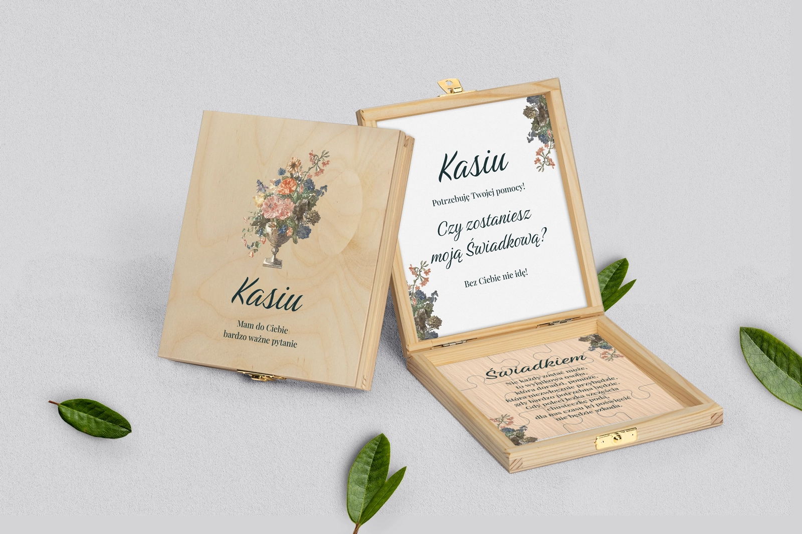 Prośba o świadkowanie - naturalne puzzle Rustic Summer Motyw 3