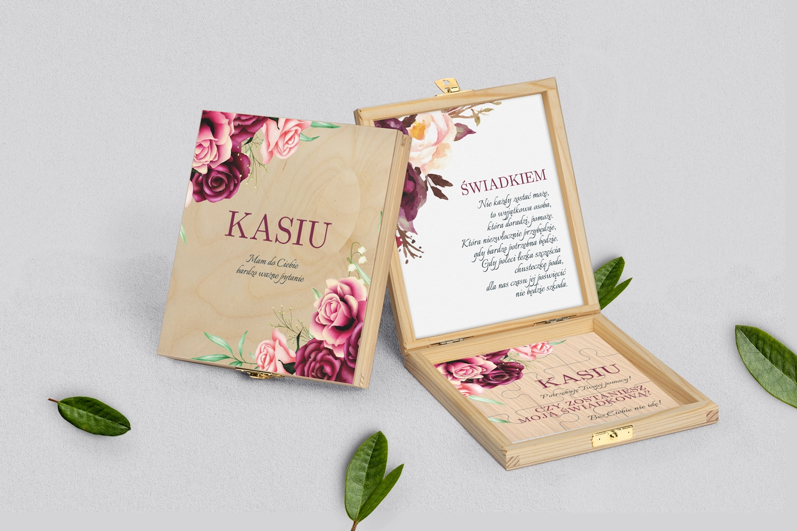 Prośba o świadkowanie - naturalne puzzle Fabello Motyw 3