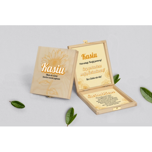 Prośba o świadkowanie - naturalne puzzle Sunflowers Motyw 1