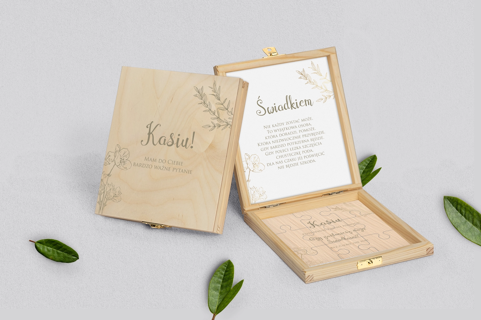 Prośba o świadkowanie - naturalne puzzle Fiori Motyw 3