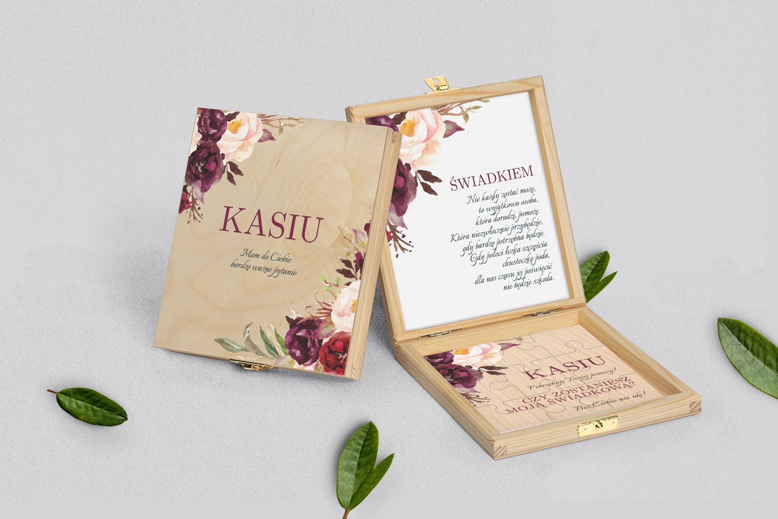 Prośba o świadkowanie - naturalne puzzle Fabello Motyw 2