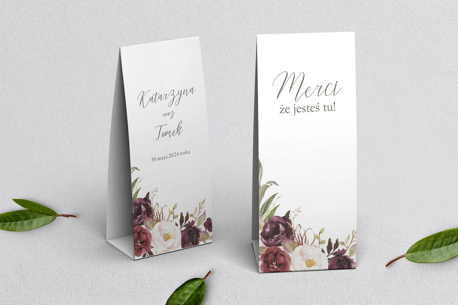 Podziękowanie Merci - Pudełeczko PasteLove Motyw 3