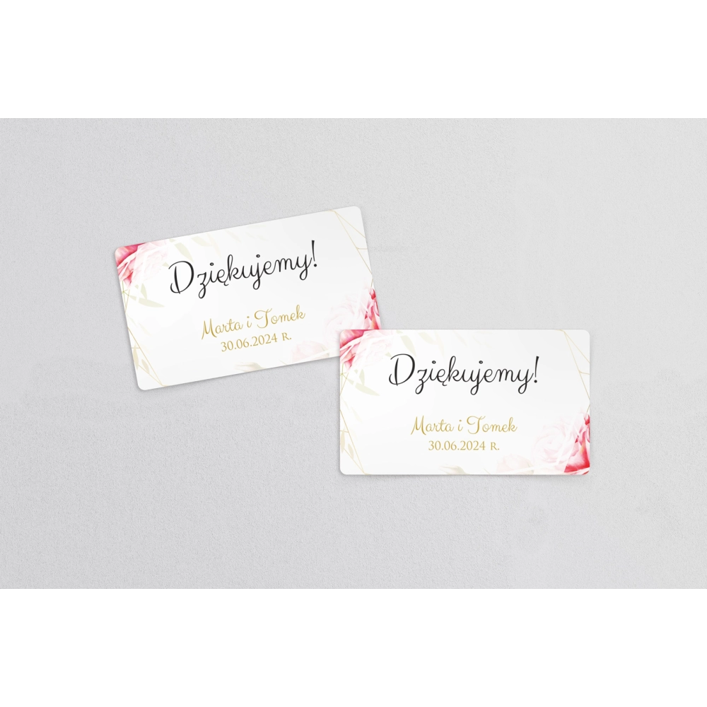 Naklejki na słoiczki weselne Flowers & Frame - Arkusz 21 szt Motyw 5