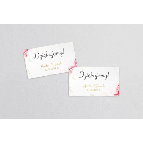 Naklejki na słoiczki weselne Flowers & Frame - Arkusz 21 szt Motyw 5