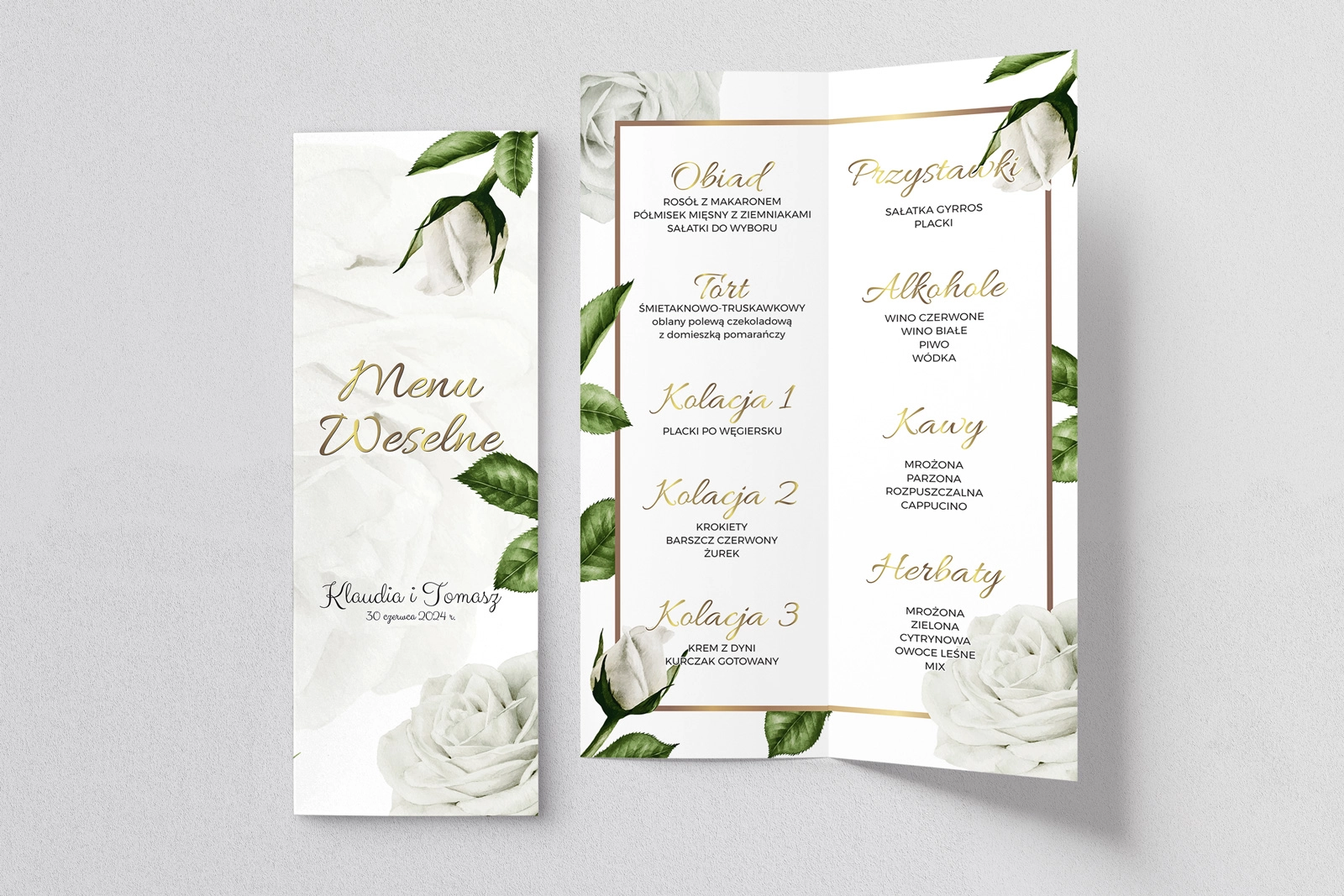 Menu Weselne Dream - Motyw 1