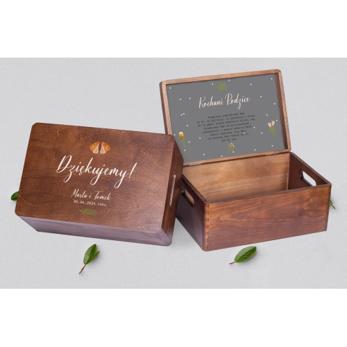 Skrzyneczka dla Rodziców - brązowa Butterflies - Motyw 3