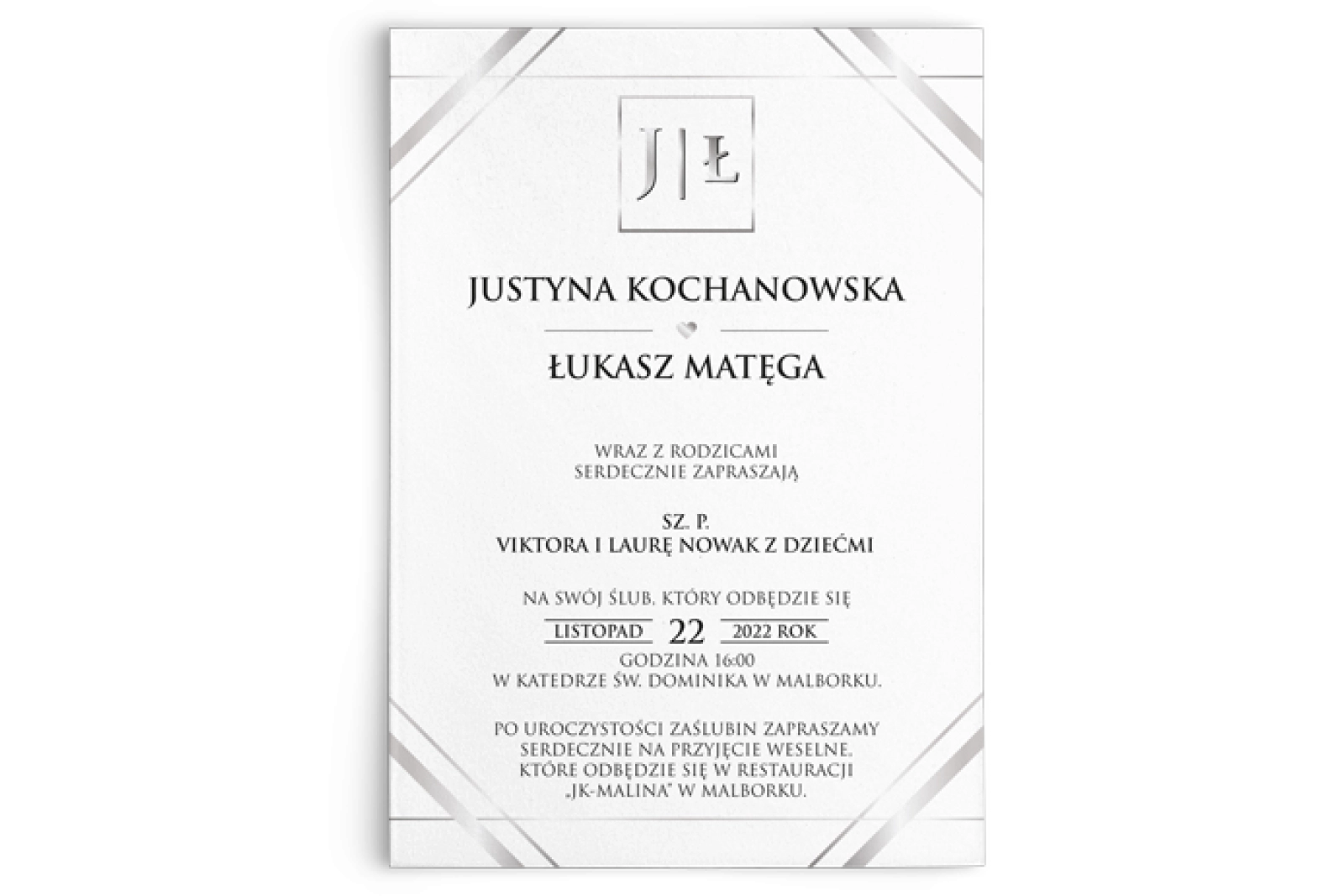 Zaproszenia ślubne Photo- Motyw 2