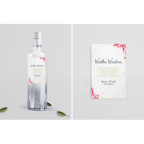 Naklejki na alkohol - Flowers & Frame Motyw 5