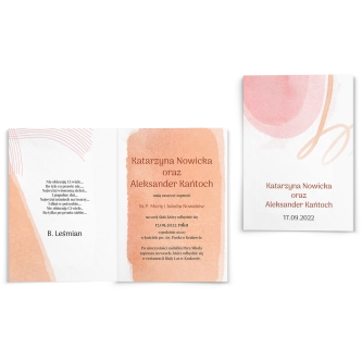 Zaproszenia ślubne Stain - Składane motyw 3