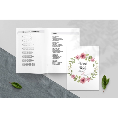 Śpiewnik Weselny - Akwarelowe Wianki Motyw 6