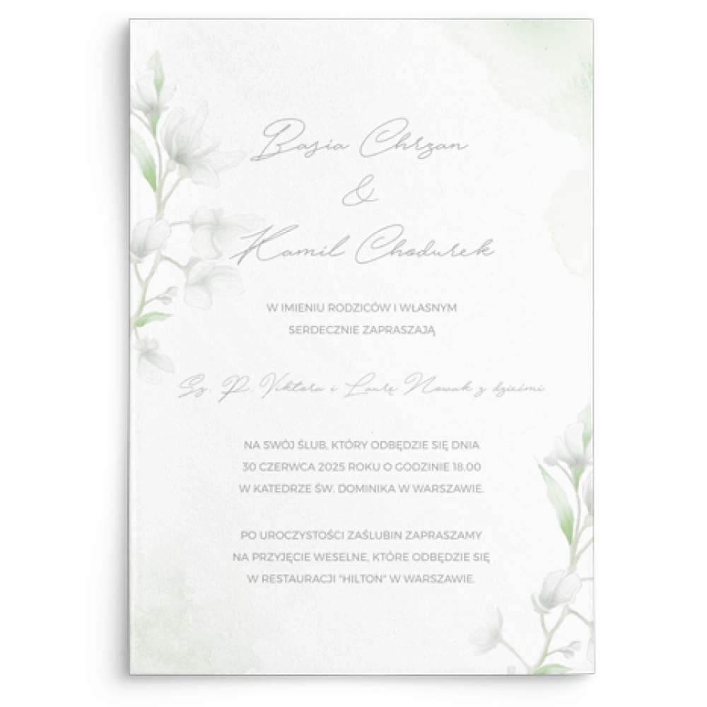 Zaproszenia ślubne Lili - Motyw 5