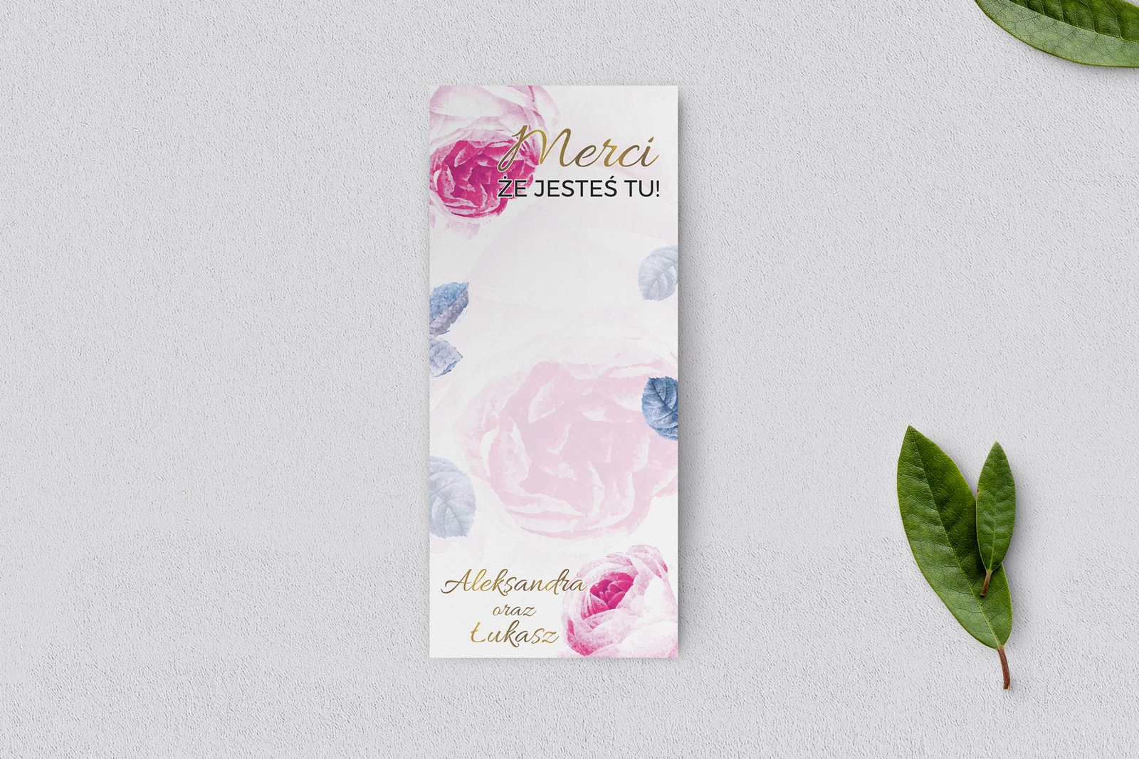 Podziękowanie Merci - Karteczka Dream - Motyw 2