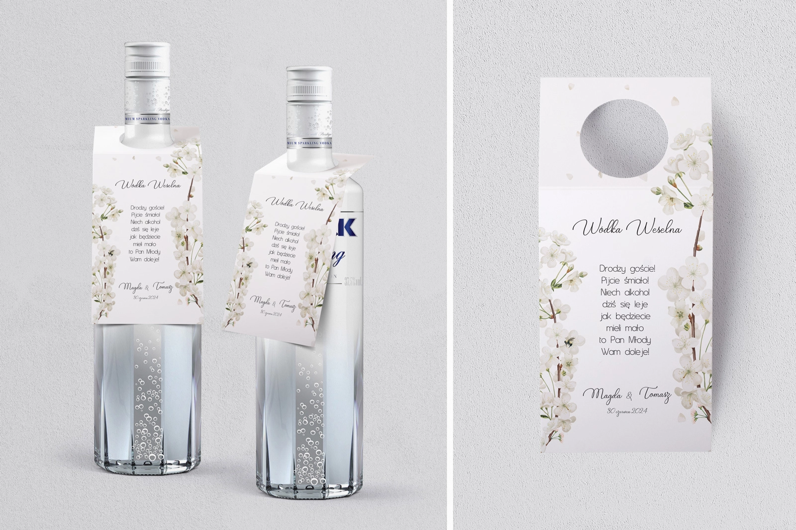 Zawieszka na alkohol oczko Biały Czas - Motyw 1