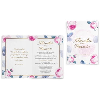 Zaproszenia ślubne Dream - Składane Motyw 3