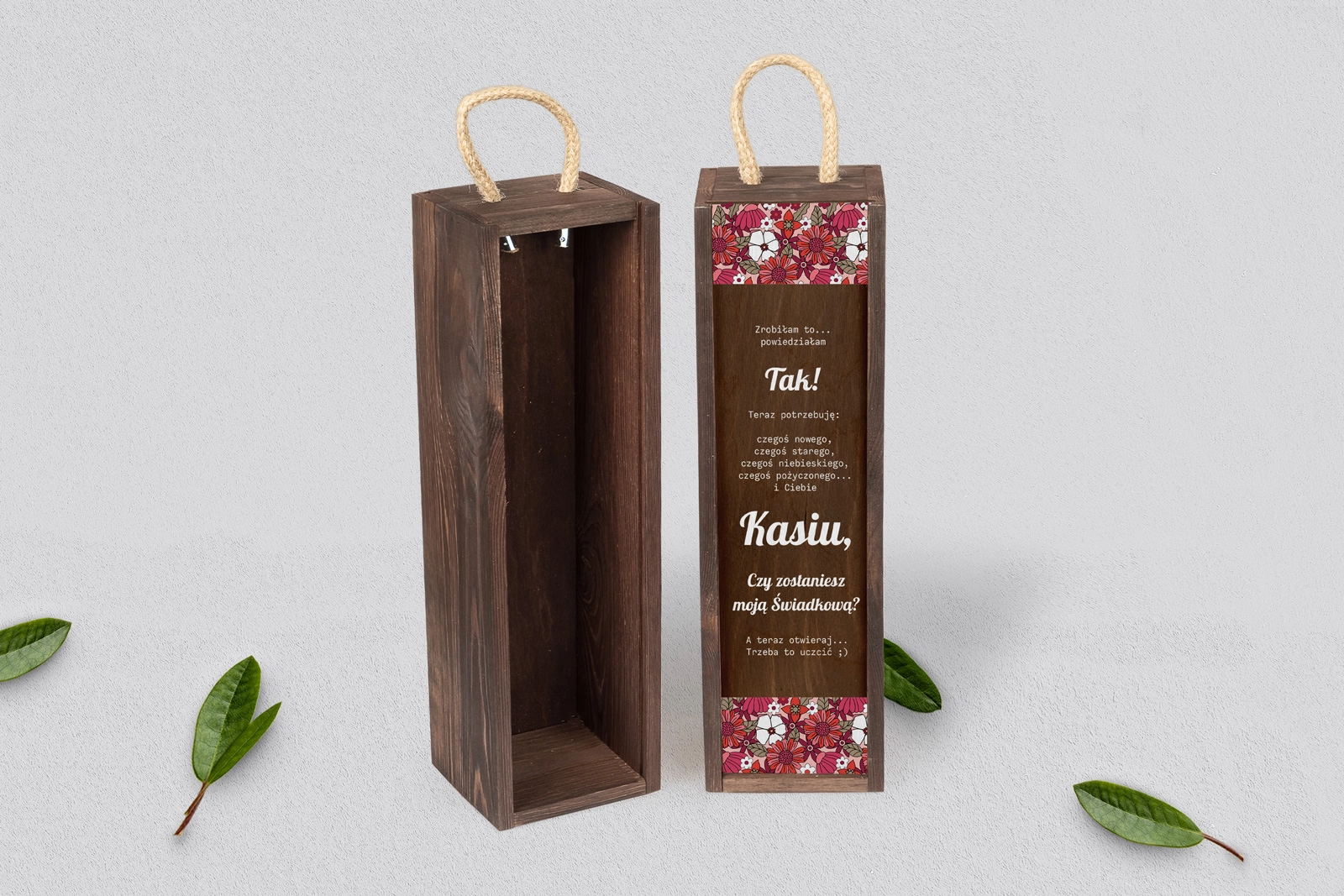 Prośba o Świadkowanie - SNW brązowa Retro Style Motyw 2