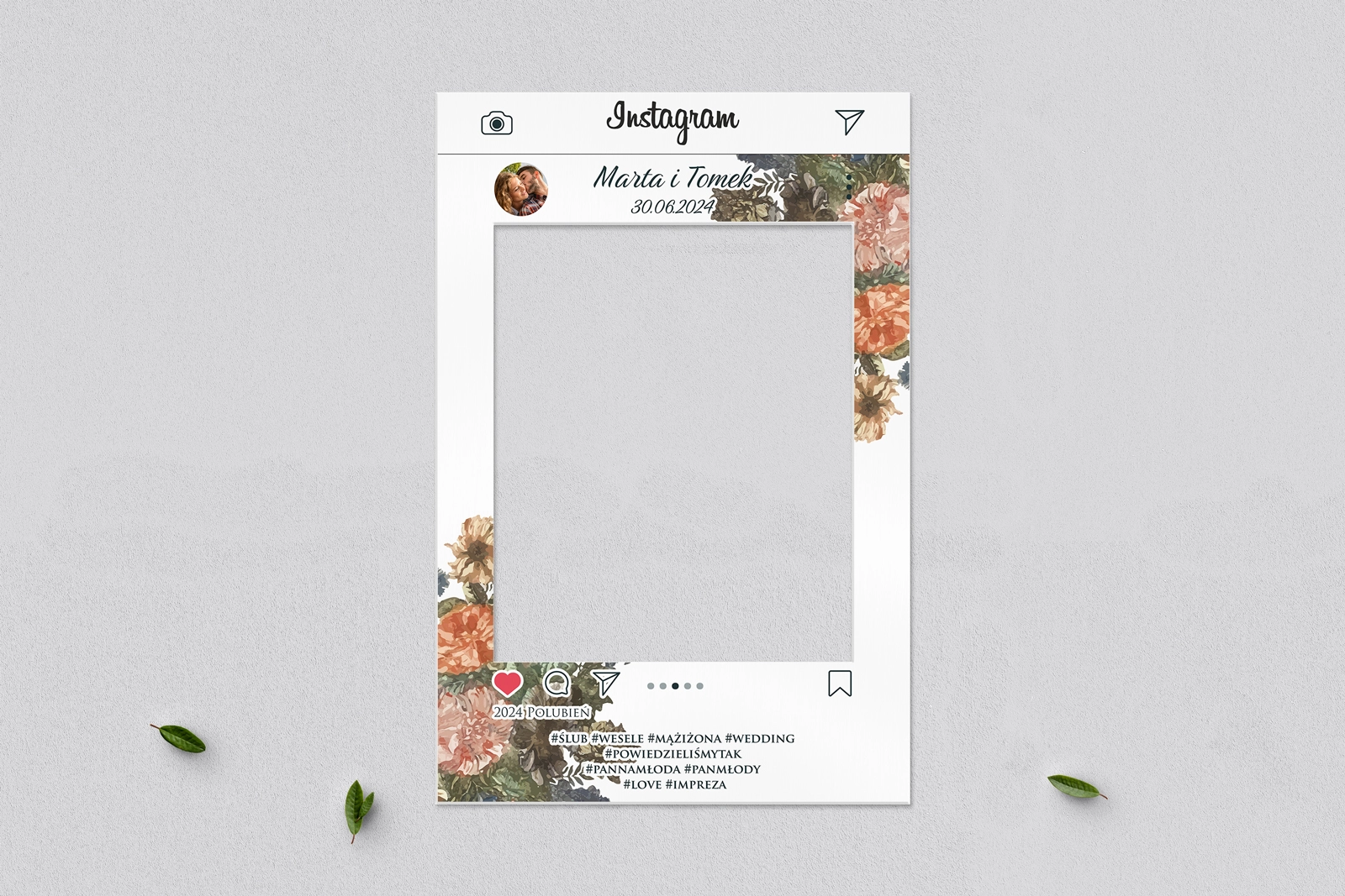 Ramka do zdjęć - Instagram Rustic Summer Motyw 3