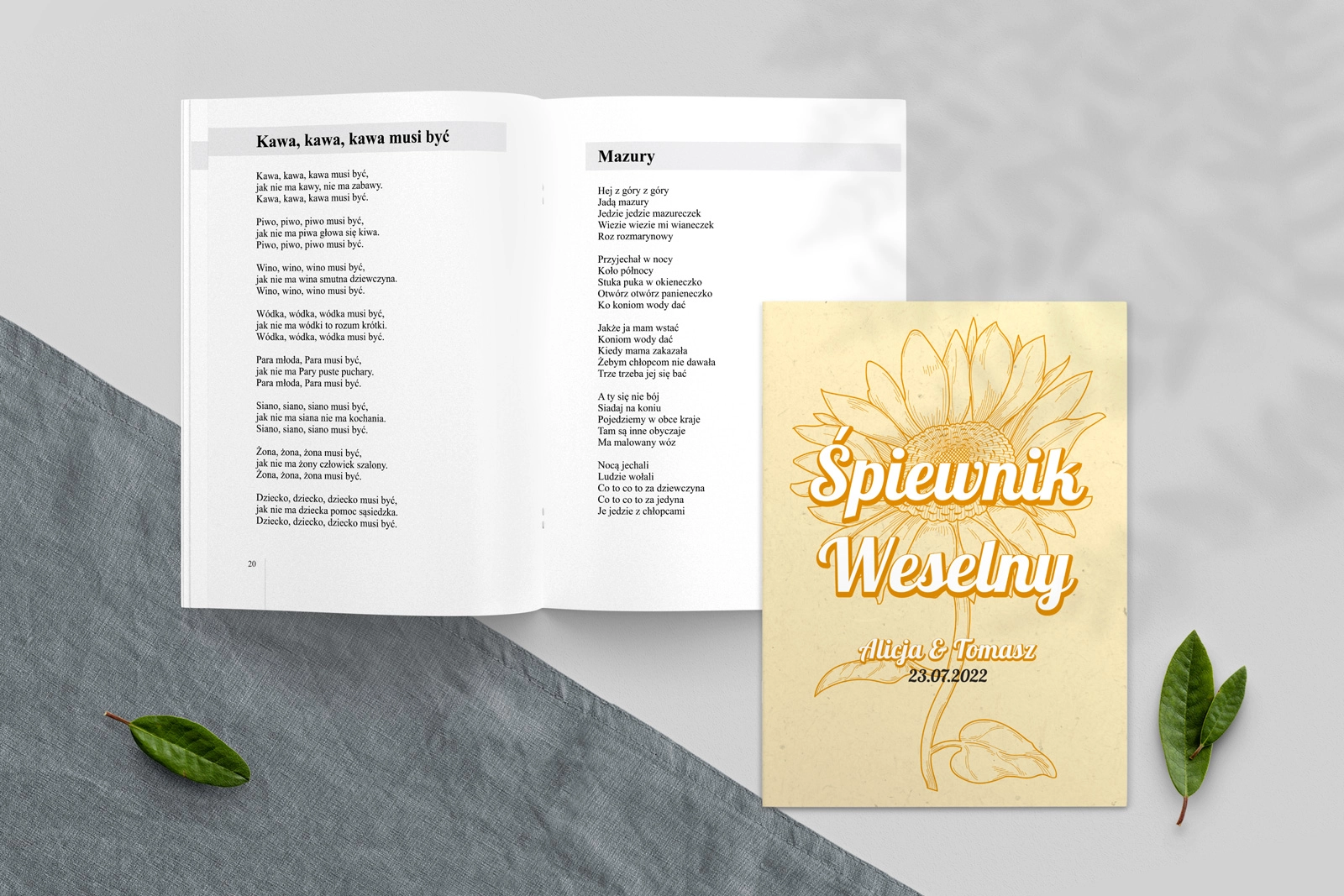 Śpiewnik Weselny - Sunflowers Motyw 1