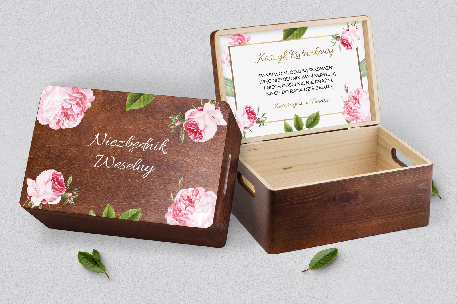 Koszyczek ratunkowy weselny brązowy - Dream Motyw 2