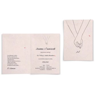 Zaproszenia ślubne Couple - Składane motyw 2