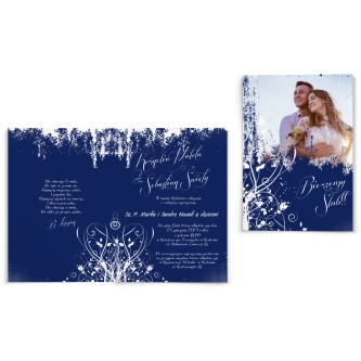 Zaproszenia ślubne Photo- Składane Motyw 4