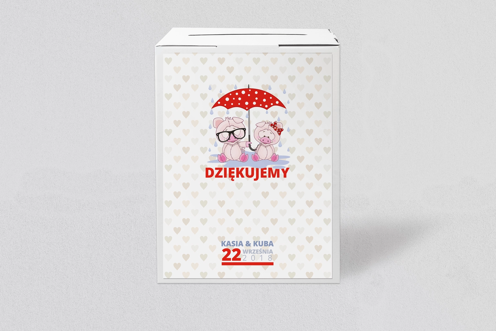 Pudełko na koperty i pieniądze Uroczy Deszcz Motyw 10