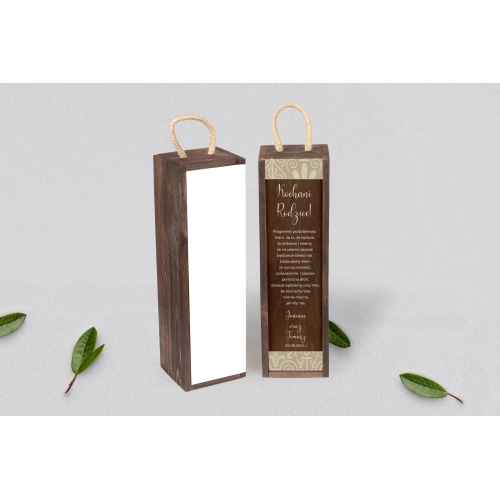 Skrzynka dla Rodziców - SNW Brązowa Vintage Motyw 1