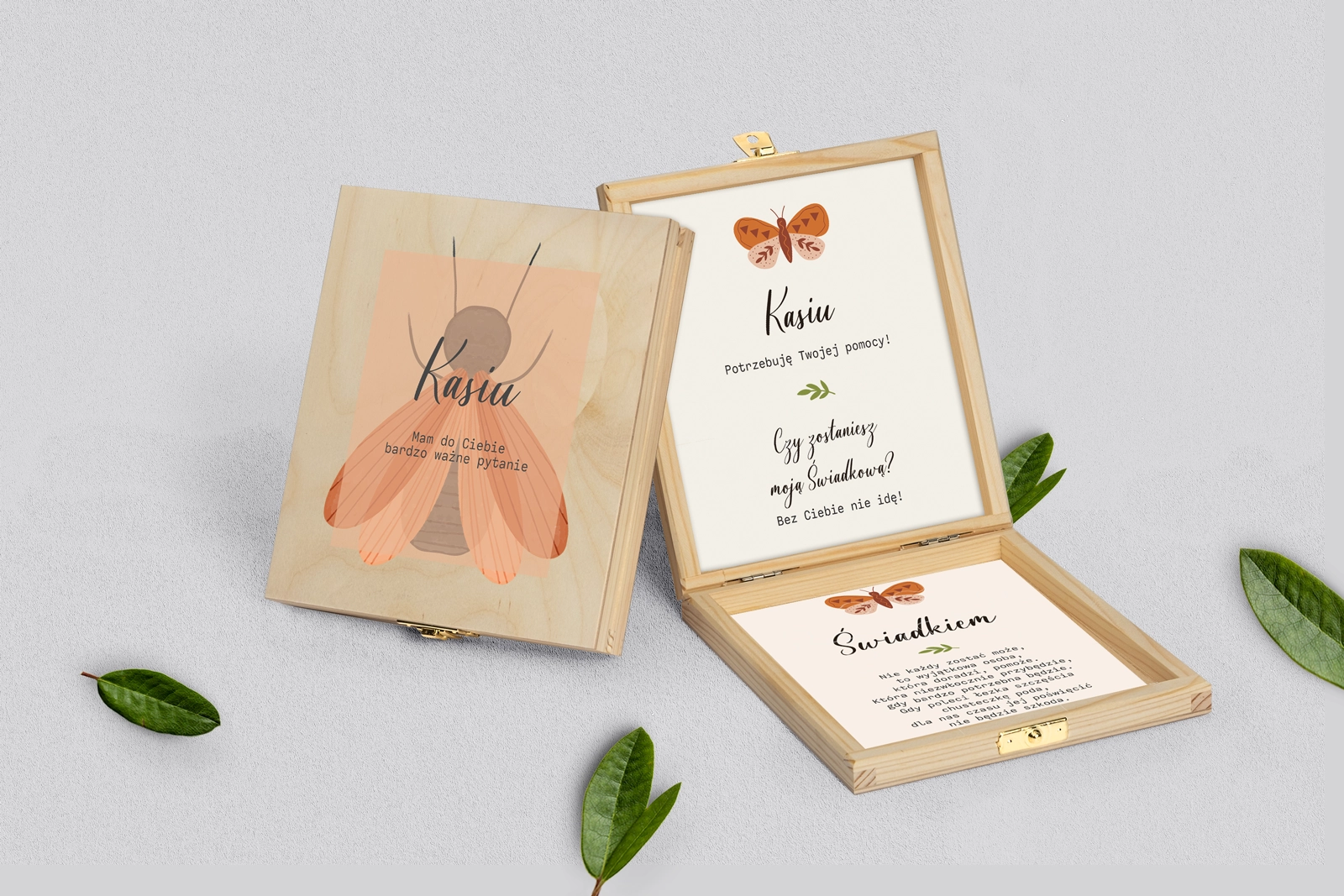 Prośba o świadkowanie - naturalne puzzle Butterflies - Motyw 2