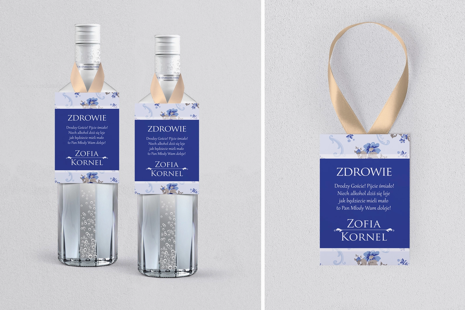 Zawieszka na alkohol Kwiatowe Pole Motyw 4