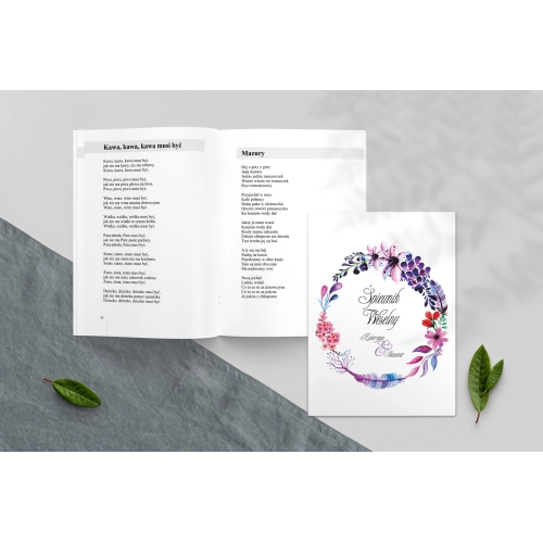 Śpiewnik Weselny - Akwarelowe Wianki Motyw 7
