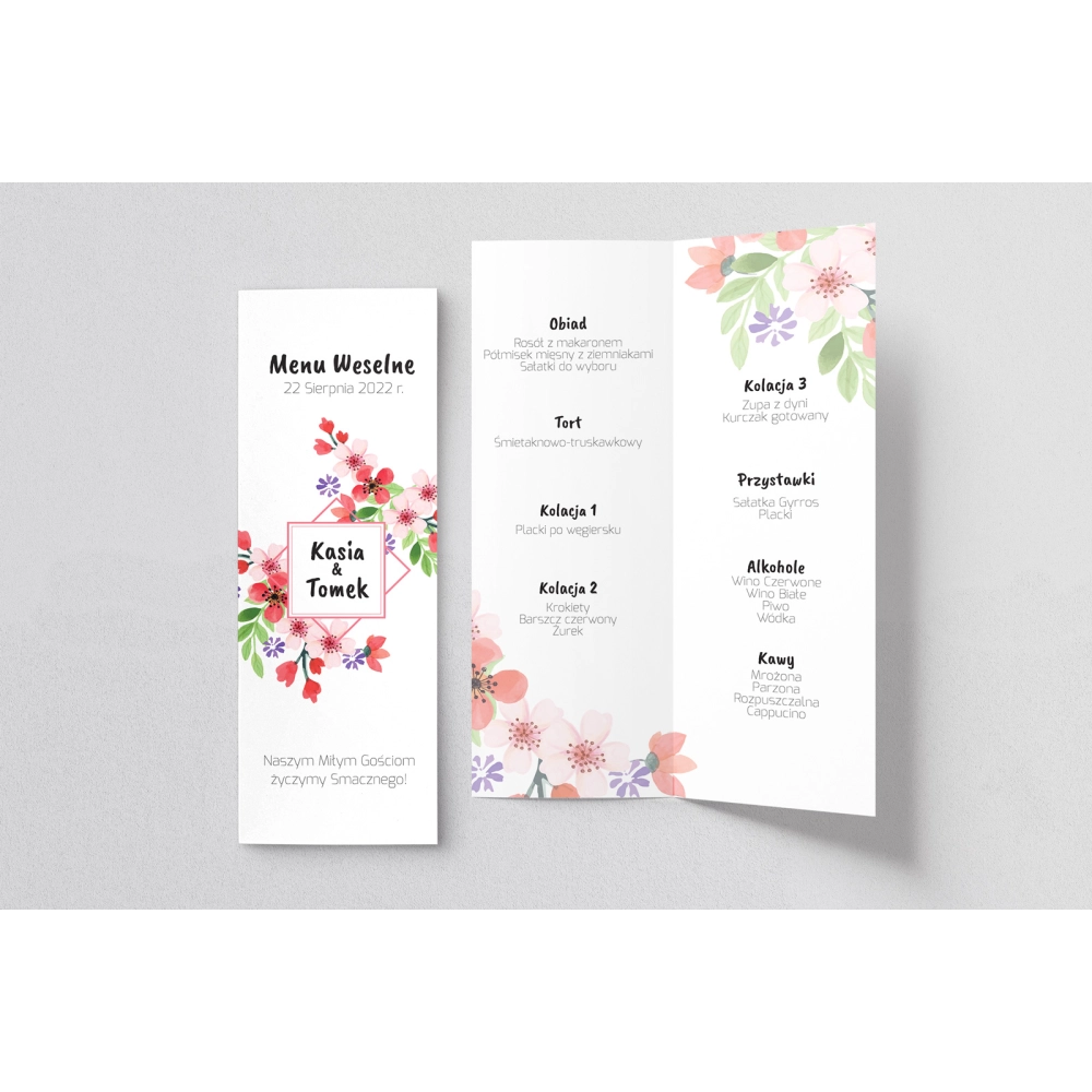 Menu Weselne Bukiety Motyw 17