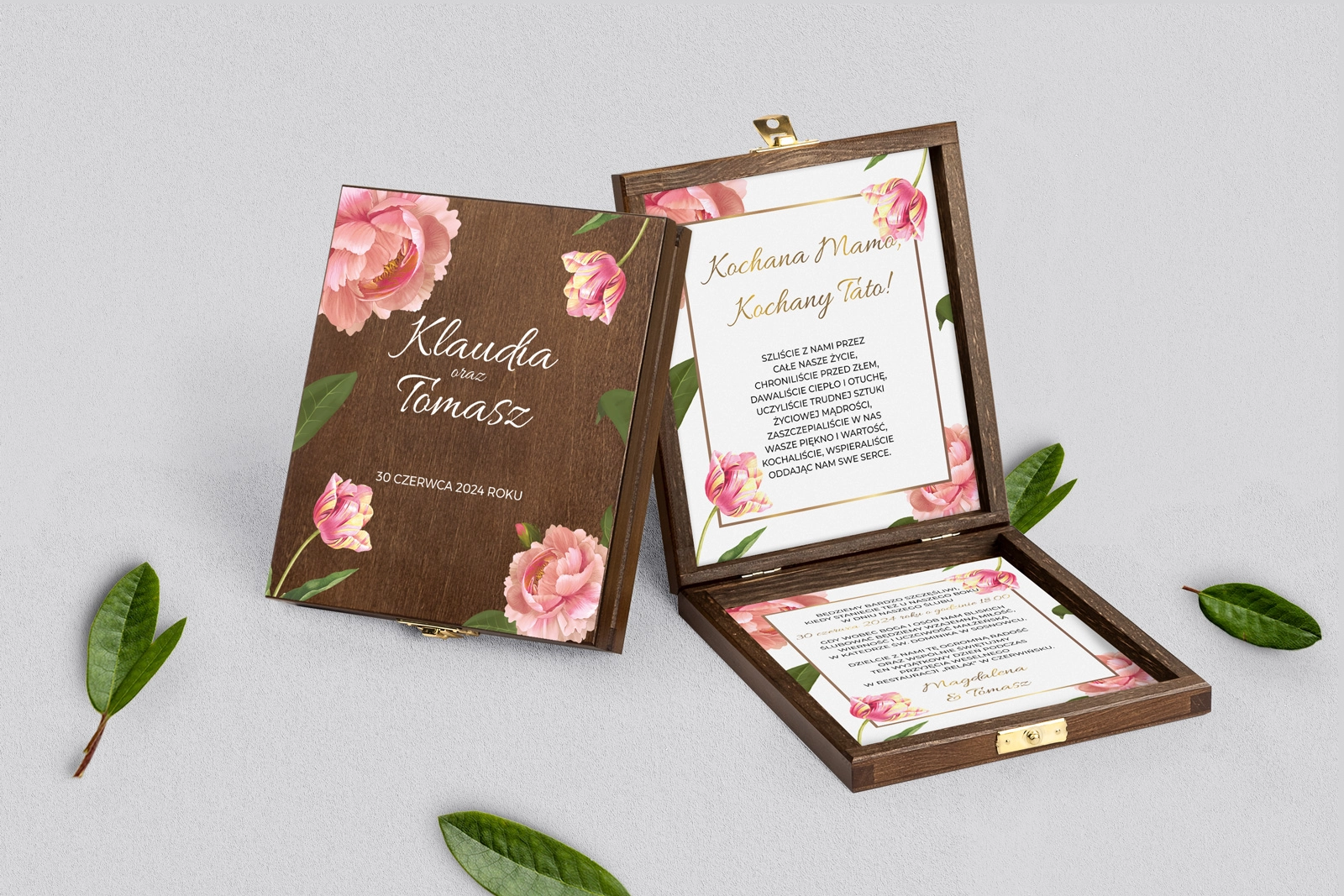 Zaproszenie dla Rodziców - brązowe Dream Motyw 6