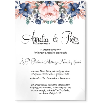 Zaproszenia ślubne Geometryczne Serce - Akrylowe Motyw 2