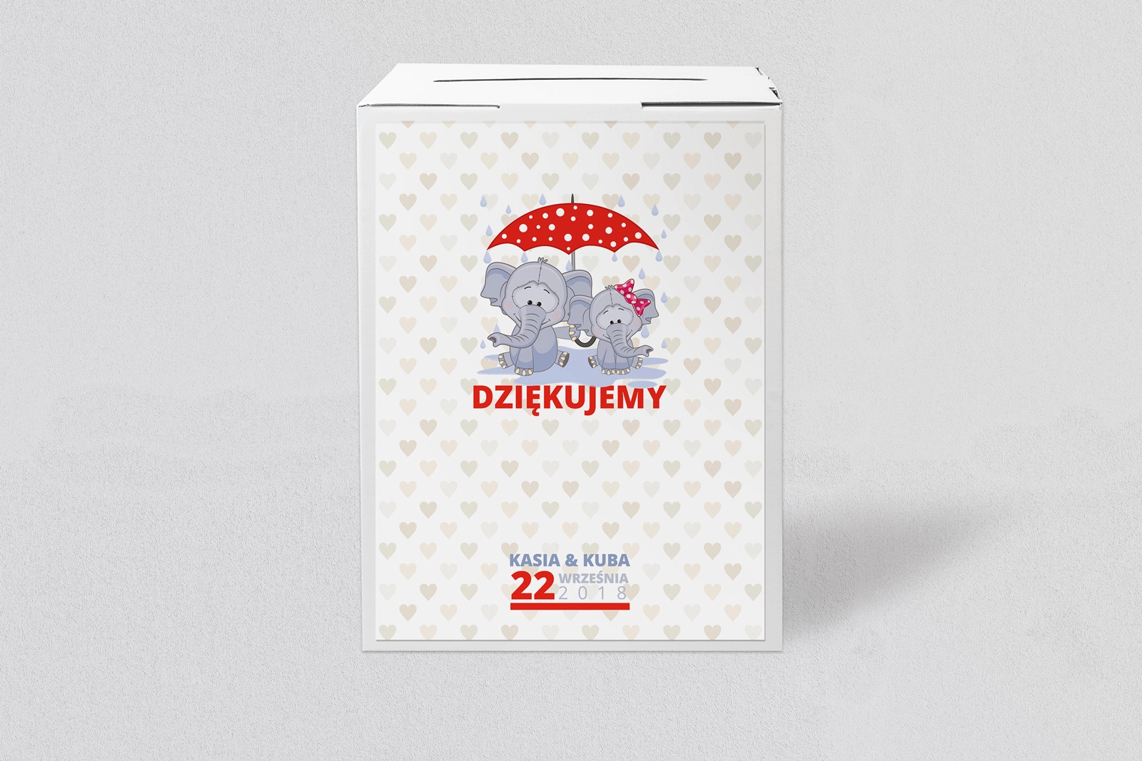 Pudełko na koperty i pieniądze Uroczy Deszcz Motyw 9