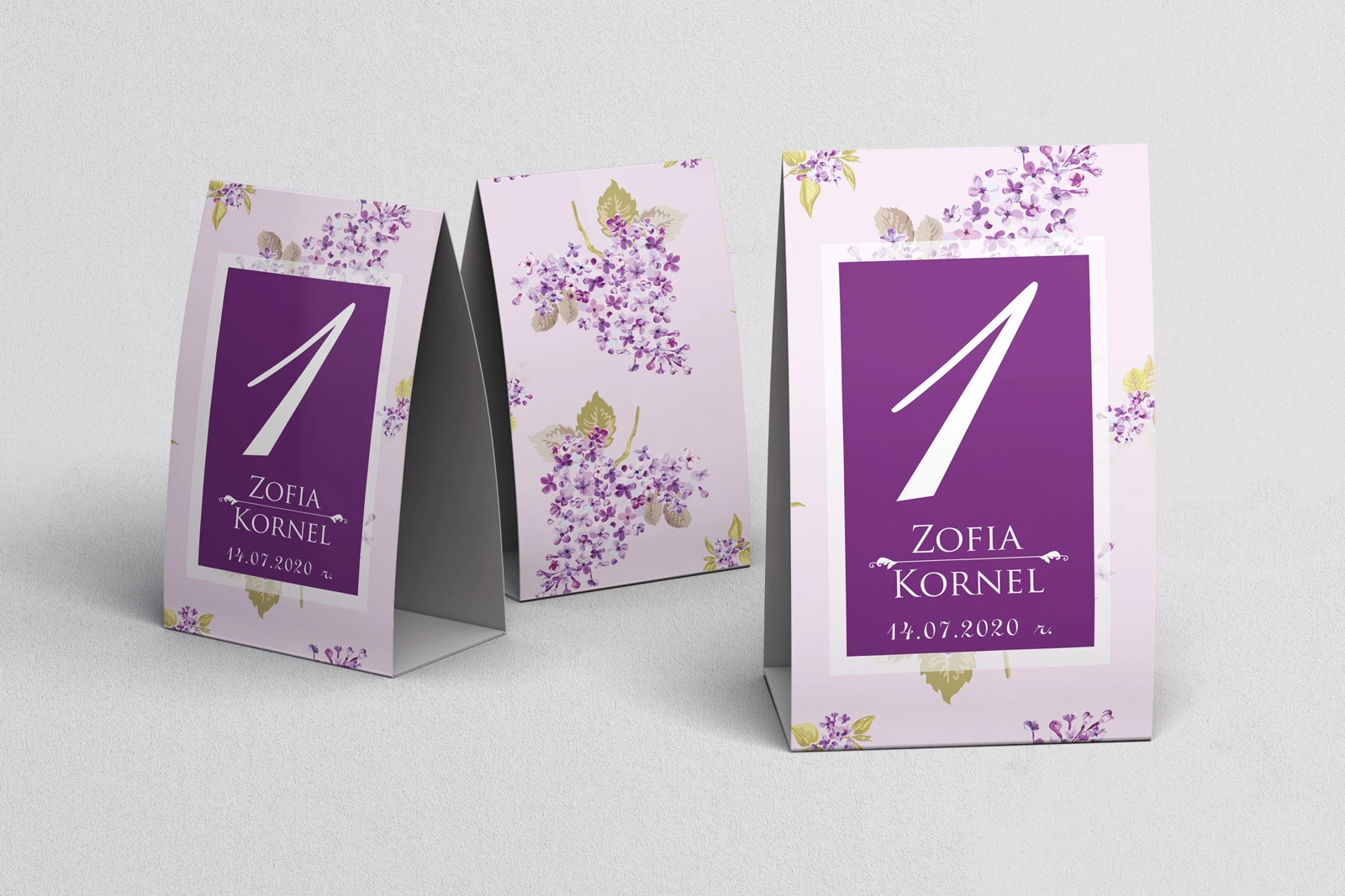 Numerki na stół Kwiatowe Pole Motyw 6