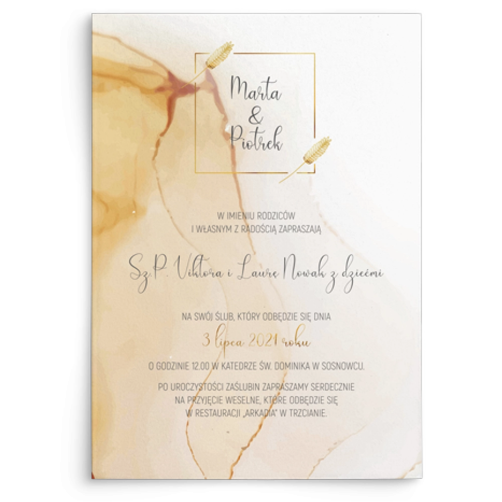 Zaproszenia ślubne Glamour Ink - Motyw 5