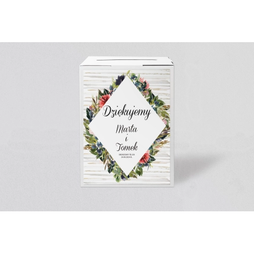 Pudełko na koperty i pieniądze Akwarelka - Motyw 3