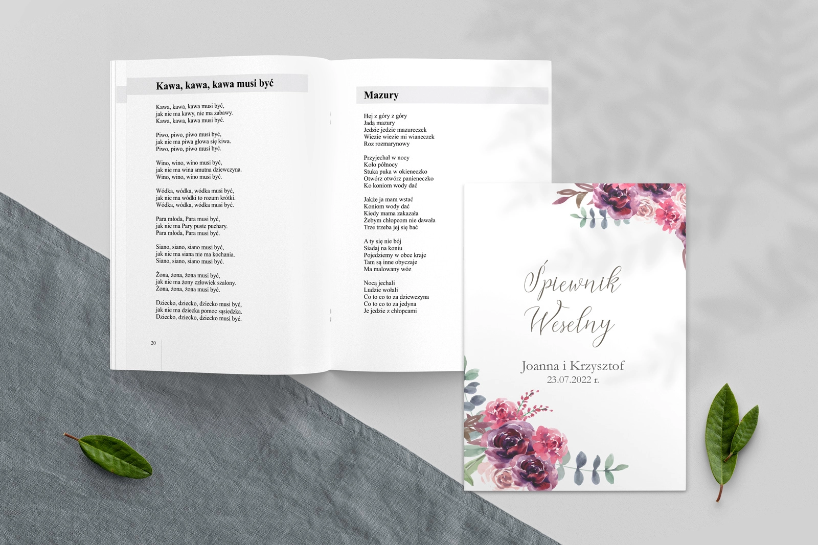 Śpiewnik Weselny - PasteLove Motyw 1