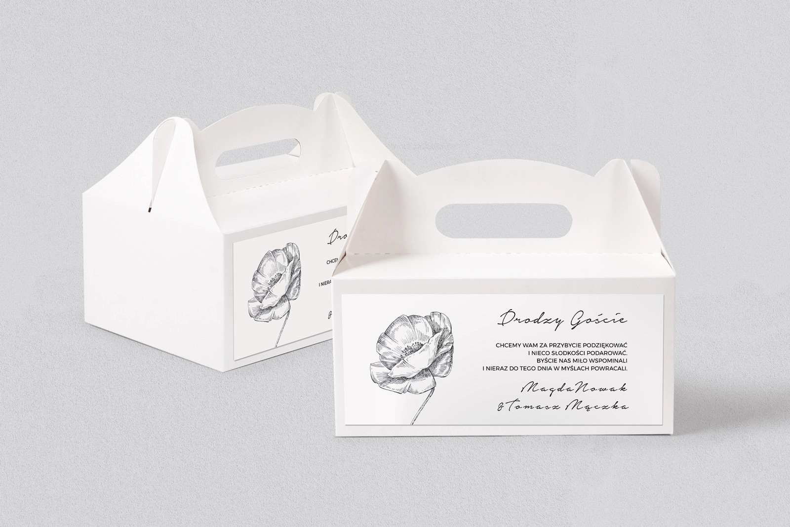 Pudełko na ciasto weselne Elia Motyw 1