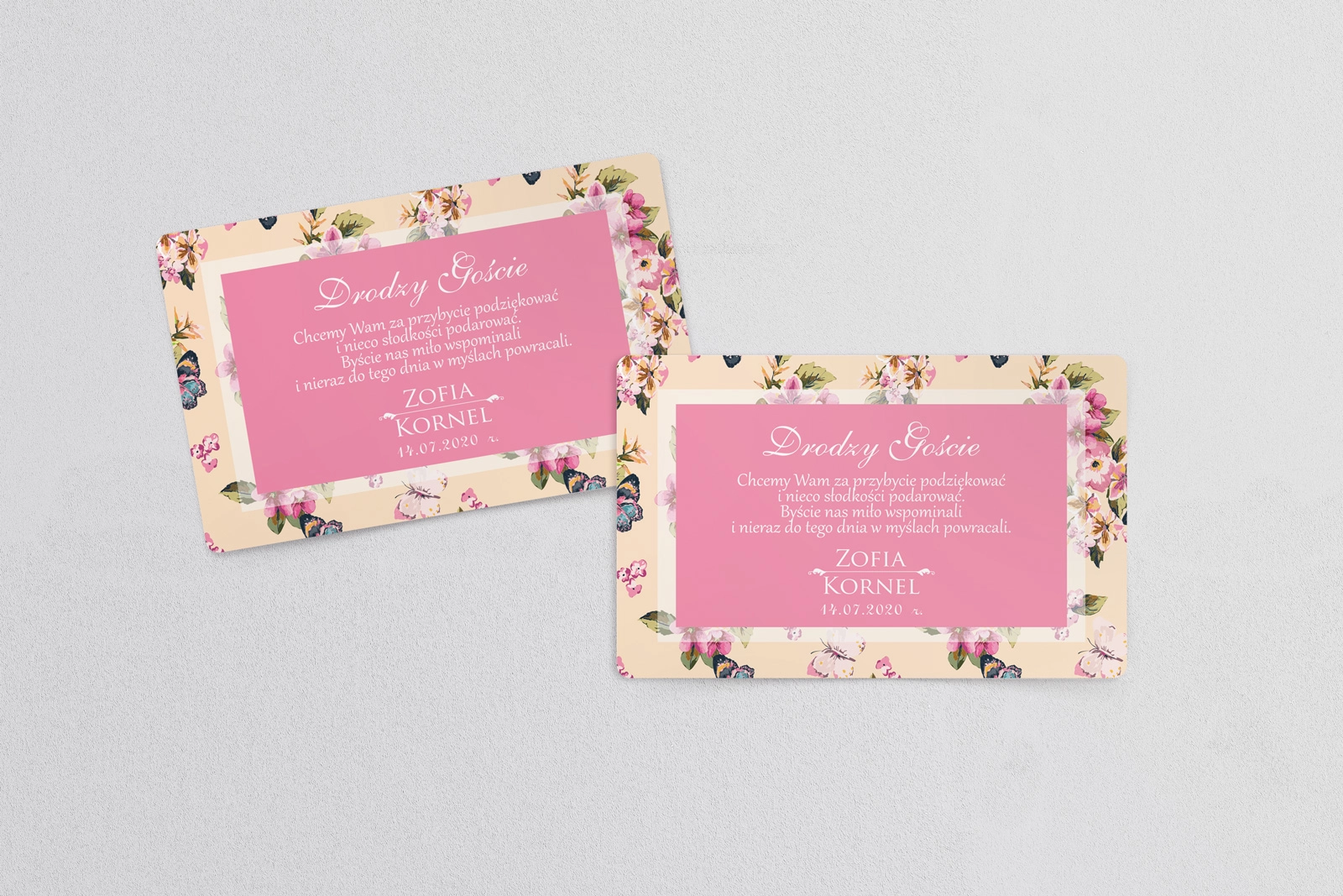 Naklejki na ciasto weselne Kwiatowe Pole Motyw 5