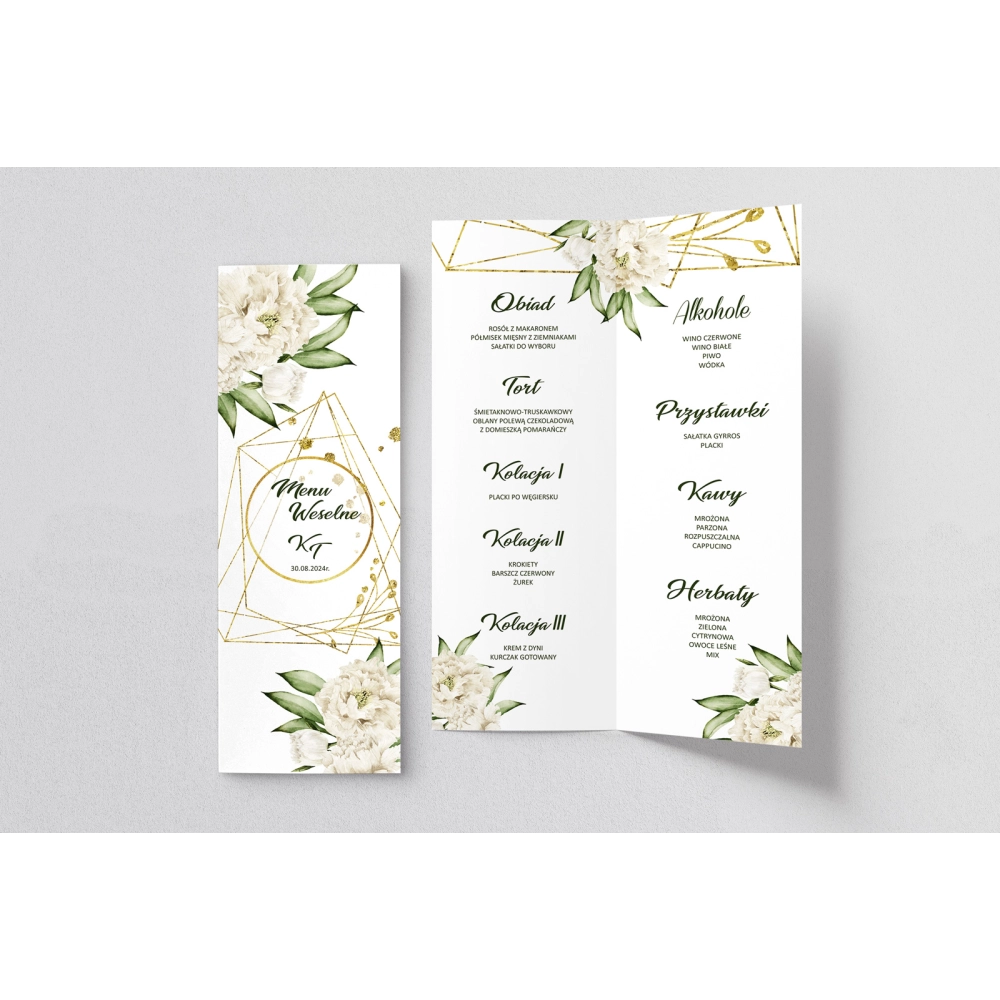 Menu Weselne Modena - Motyw 3
