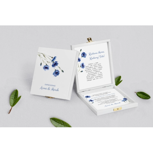 Zaproszenie dla Rodziców - białe Sweet Love Motyw 1